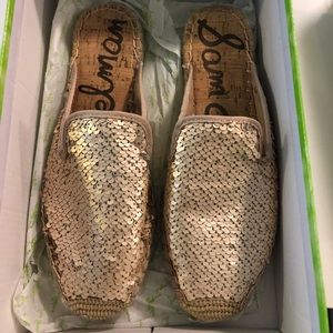 Sam Edelman slip on sequin shoes